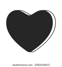Candy heart or love heart shaped sweet in vector illustration