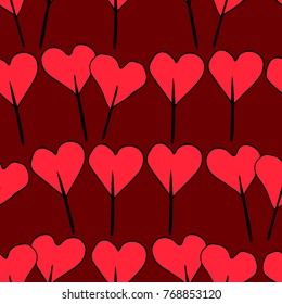 Candy in heart shape vector illustration. Doodle style. Design, print, decor, textile, paper
