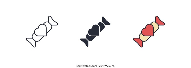 Candy hearts icon. Candy hearts Symbol sign for mobile concept and web design. Vector icon, Logo illustration, Vector graphics