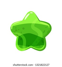 Candy honey star jelly icon. Cartoon vector. Shiny glossy colorful star shape illustration. Vector isolated on white background