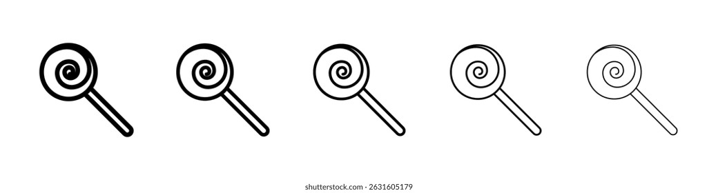 Candy icon in black. Vector illustration for graphic design