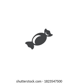 Candy Icon Black and White Vector Graphic