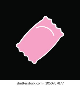 Candy icon. Cartoon caramel Candy vector icon for web design isolated on black background