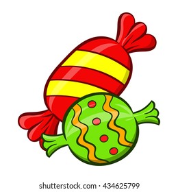 Candy icon, cartoon style