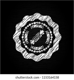 candy icon with chalkboard texture