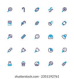 Candy Icon Collection. Pixel Perfect Candy Semibold Color Style 2D Icon