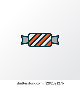 Candy icon colored line symbol. Premium quality isolated bonbon element in trendy style.