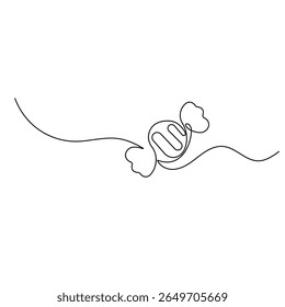 Candy  icon   continuous one line drawing of outline vector illustration 