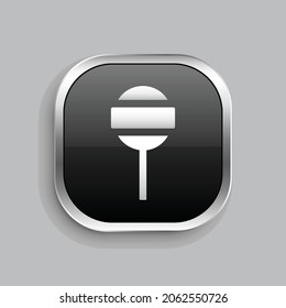 candy icon design. Glossy Button style rounded rectangle isolated on gray background.. Vector illustration