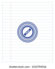 candy icon draw with pen effect. Blue ink. Vector Illustration. Detailed.