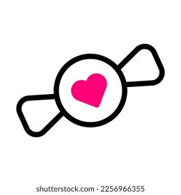 candy icon duotone red black style valentine illustration vector element and symbol perfect. Icon sign from modern collection for web.