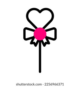 candy icon duotone red black style valentine illustration vector element and symbol perfect. Icon sign from modern collection for web.