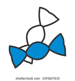 Candy Icon. Editable Bold Outline With Color Fill Design. Vector Illustration.
