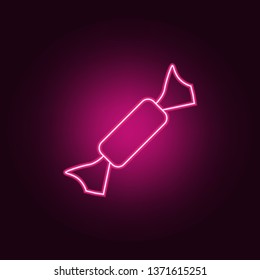 candy icon. Elements of Web in neon style icons. Simple icon for websites, web design, mobile app, info graphics