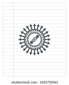 candy icon emblem draw with pencil effect. Vector Illustration. Detailed.
