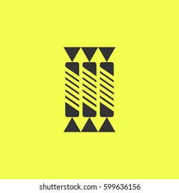 Candy icon flat. Black pictogram on white background. Vector illustration symbol and bonus button