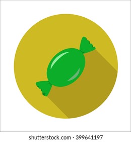 candy icon. candy icon in flat design. vector candy icon