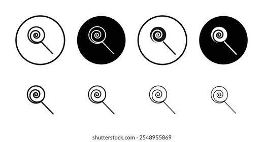 Candy icon flat line symbol set.