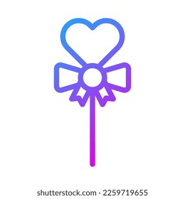 candy icon gradient purple style valentine illustration vector element and symbol perfect. Icon sign from modern collection for web.