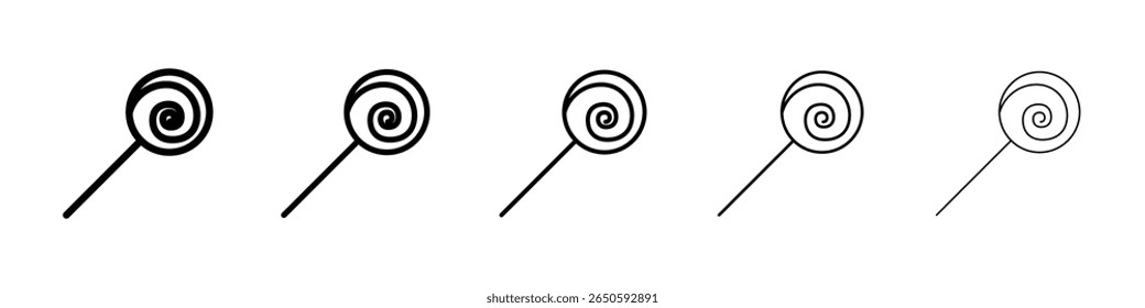 Candy icon graphic set. trendy stroke line style