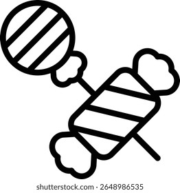 candy icon illustration design with outline, this is not made from any AI generation