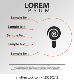 candy icon. candy infographics template