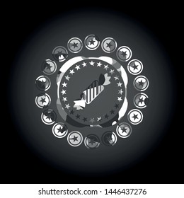 candy icon inside grey camo emblem