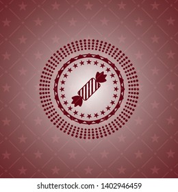 candy icon inside red icon or emblem