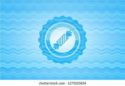 candy icon inside water representation badge.