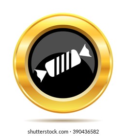 Candy icon. Internet button on white background. EPS10 vector.
