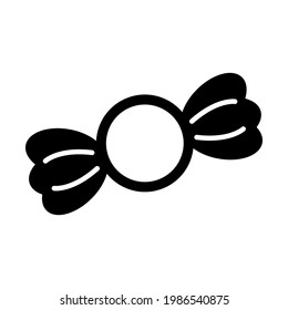 Candy icon. Candy icon isolated vector illustration. Black icon.