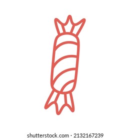 Candy icon isolated vector illustration High quality Red sweets style vector icon Contour isolated vector image on white background