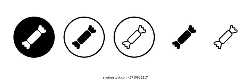 Diseño del logotipo del icono del caramelo. signo y símbolo del caramelo.