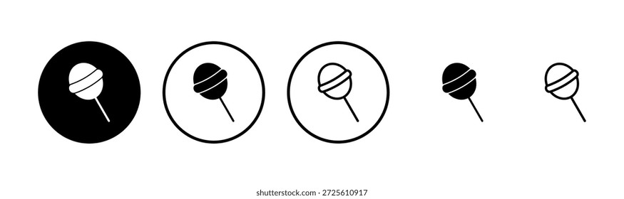 Diseño del logotipo del icono del caramelo. signo y símbolo del caramelo.
