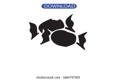 icono de caramelo o logotipo aislado símbolo de signo ilustración vectorial - iconos vectoriales de estilo negro de alta calidad.