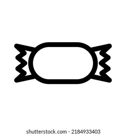 icono de caramelo o logotipo símbolo de signo aislado ilustración vectorial - iconos vectoriales de estilo negro de alta calidad
