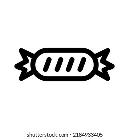 Süßigkeiten oder Logo einzeln auf Zeichen Vektorgrafik - hochwertige Vektorsymbole in schwarzem Stil
