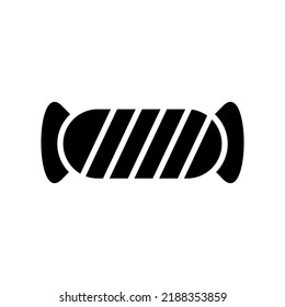 Süßigkeiten oder Logo einzeln auf Zeichen Vektorgrafik - hochwertige Vektorsymbole in schwarzem Stil
