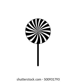 Candy icon, lollipop, flat design template, vector