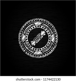 candy icon on chalkboard