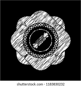 candy icon on chalkboard