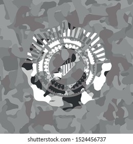 candy icon on grey camo texture