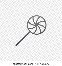 candy icon. On grid background