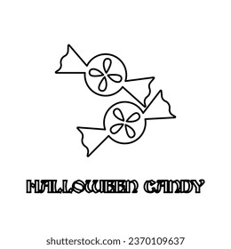candy icon on a white background, vector illustration