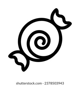 Bonbonsymbol auf weißem Hintergrund. Halloween Line Icons Kollektion. Vektorgrafik. 