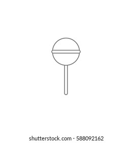 candy icon on white background. Gray icon