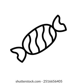 Icono de caramelo. Diseño de estilo de contorno aislado sobre fondo blanco