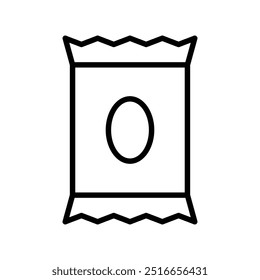 Bonbon-Symbol. Gliederungsdesign einzeln auf weißem Hintergrund