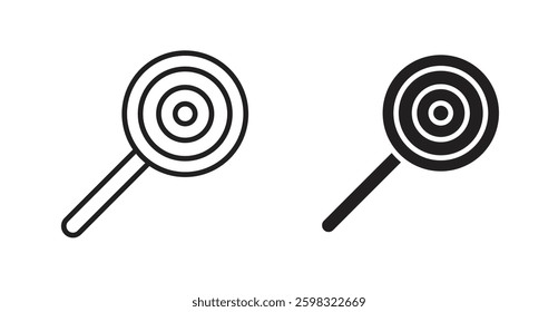 Candy icon outlined icon vector collection.