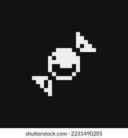 Icono de canto. El emoticono estilo arte de Pixel. Ilustración vectorial aislada. Activos de juego de 1 bit. Diseño para stickers, web, aplicación móvil.